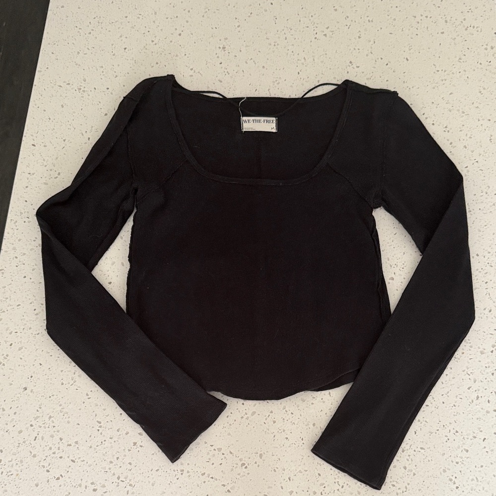 We The Free Black Long Sleeve Top